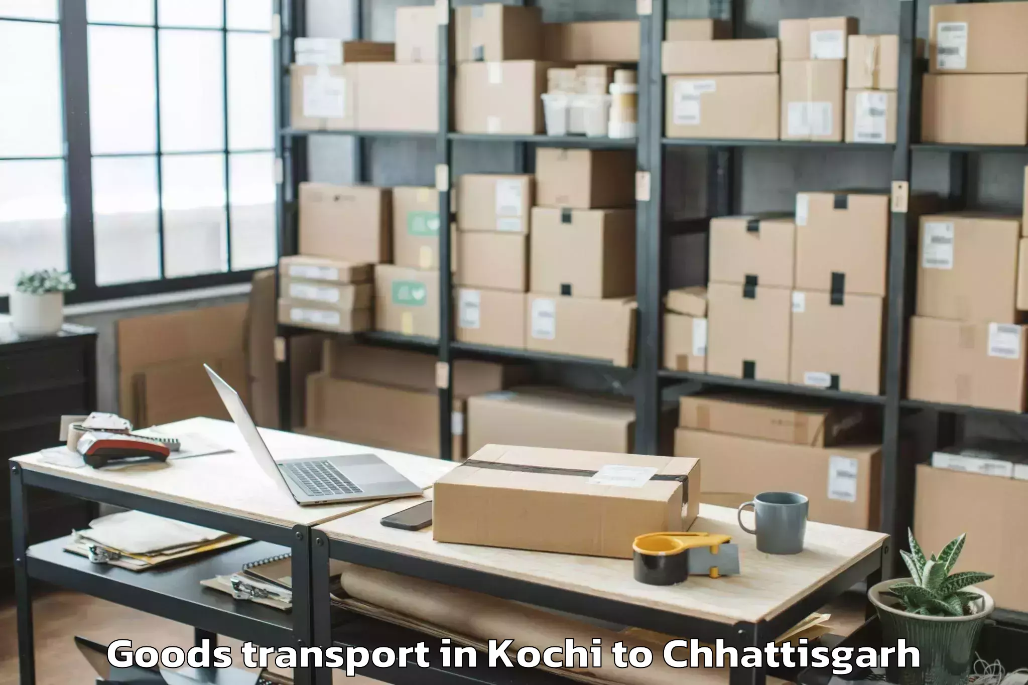 Affordable Kochi to Kondagaon Goods Transport